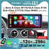 wondefoo 2400*900P Snapdragon 8 Core CarPlay Wireless Android 15 Autoradio 12,5'' Schermo QLED per Mercedes-Benz Classe A W176 GLA X156 CLA C117 Lettore Multimediale Stereo Autoradio Stereo BT GPS 4G LTE WIFI