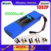 Pacco batteria agli ioni di litio 13S2P 48V 100000mAh 100Ah con BMS da 250W 350W 500W 750W 1000W e caricabatterie 54.6V in omaggio