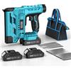 SEESII Chiodatrice Elettrica Senza Fili 2 in 1, Graffatrice e Chiodatrice da 18 Gauge per Falegnameria e Mobili, con 1000 Chiodi, Utensile Elettrico Compatibile con Batteria Makita 18V
