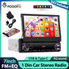 podofo Autoradio Podofo 1Din con Schermo Retrattile da 7'', Mirror Link, Lettore Multimediale, Bluetooth, FM, USB e Type-C, EQ Audio, Schermo Touch IPS