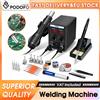 Stazione di saldatura digitale LCD Podofo 700W 2 in 1 regolabile 180-500 ℃ Kit Combinato Pistola ad Aria Calda e Saldatore con Controllo della Temperatura, Strumento di Rilavorazione per Riparazione
