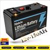 🌍 Batteria al Litio 12V 150Ah LiFePO4 con Oltre 4000 Cicli Profondi, BMS Integrato, Durata 5 Anni, per UPS, Ecoscandaglio per Kayak, Pannello Solare, Radio