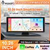 Podofo Autoradio Portatile da 10.26 Pollici con CarPlay Wireless, Android Auto, BT, FM, AUX, Supporto Mirror Link, Ingresso Telecamera Posteriore, Unità di Navigazione Multimediale per Auto