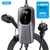 VDL Caricatore VDL per auto elettriche 5 m/3,68 kW, cavo di ricarica per veicoli elettrici Tipo 2 [6/8/10/13/16 A] con spina Schuko EU, stazione di ricarica monofase IP65