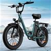 URLIFE Bici Elettrica con Pneumatici Fat da 20x3 Pollici, Batteria Rimovibile 48V 13Ah, 25KM/H, 7 Velocità, Freni a Disco Doppi, Ciclomotore per Adulti per Fuoristrada e Città