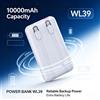 NONE Power Bank 10000mAh con Cavi Type-C e 8-Pin Integrati, Ricarica Rapida PD 22.5W, Display Digitale, Caricabatterie Esterno Portatile WL39