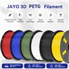 JAYO 6 Rotoli Filamento 3D PETG/PETG Trasparente 1.75MM Non Tossico e Senza Bolle, Avvolgimento Preciso, Materiale PETG 99% FDM per Stampante 3D e Penna 3D, Regalo Fai-da-te