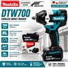 Makita Avvitatore a impulsi Makita DTW700 a batteria 18V Brushless 700Nm, pistola a impulsi elettrica ad alta coppia con attacco da 1/2 pollice, velocità variabile, Auto-Stop per BL1830 BL1840 BL1850
