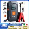 NONE Compressore d'aria per pneumatici auto, kit avviatore di emergenza per batteria, avviatore di emergenza portatile per auto ad alta potenza 6000A, compressore d'aria 150 PSI, avviatore portatile adatto