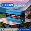 TATALIKEN Convertitore di potenza a onda sinusoidale pura da 1600W/6000W/10000W, con spina EU, schermo digitale e ventola di raffreddamento, alimentazione da 12V a 220V 50Hz per TV, bollitore e riscaldatore