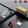 BRPOM Avviatore per auto da 4000A di picco con compressore d'aria, gonfiatore per pneumatici senza filettatura, booster per batteria con pacco batteria esterno e torce LED, dispositivo di avviamento