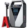 BIUBLE Questo avviatore portatile per batterie auto da 3000A di picco è dotato di un compressore d'aria da 150psi ed è adatto per motori da 12.0L e motori diesel da 10.0L. È dotato di un display LED, di una