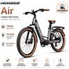 NONE Bici elettrica MIHOGO Air2.0 in fibra di carbonio, 48V 19,2Ah con due batterie, motore da 750W, freno idraulico, pneumatici 26x2,5 pollici, bici elettrica urbana per adulti, collegabile tramite