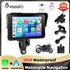 Podofo Schermo Smart da 5'' per Moto con Carplay e Android Auto, Impermeabile IP68, Bluetooth, Regolazione Luminosità, Monitor per Moto
