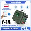 KEZIMO Batteria LiFePO4 12V 140Ah con BMS Bluetooth, oltre 6000 cicli, 1792Wh, 12.8V, USB PD QC Grado A per Motore Elettrico da Pesca, Ecoscandaglio, Barca, Camper - Disponibilità EU