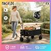 NONE Carrello Pieghevole da Campeggio per Carichi Pesanti 200KG, Carro Utilitario Grande Capacità 150L, Ruote Rimovibili per Ogni Terreno, Carrello da Spiaggia Pieghevole, Carrello per Picnic, Shopping,