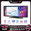 podofo Monitor Portatile per Auto Podofo 10.26 Pollici, Lettore Smart con CarPlay Wireless, Android Auto, AirPlay, Mirror Cast, BT, AUX, Navigazione Online, HD 1600*600, FM, Supporto Telecamera Posteriore,