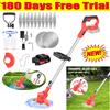 NONE Decespugliatore Elettrico Professionale Senza Fili per Giardino, con 1 Batteria, Tagliaerba, Attrezzo da Giardinaggio per Potatura, Decespugliatore Telescopico Leggero per Erbacce e Siepi, Rifinitore