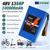 Ddadache Batteria al Litio 48V 100Ah 13s6p Originale Nuova al 100%, Pacco Batterie 48V 100000mAh 2000W per Scooter Motorizzato Citycoco con BMS Integrato da 50A