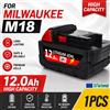 Batteria e Caricabatterie Originali di Ricambio Compatibili con Milwaukee M18 18V Serie XC BR, Pacchetto Utensili Elettrici 12000mAh M18B5 48-11-1860, Celle al Litio Premium 21700 Integrate