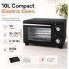 NONE Forno Elettrico Compatto da 10L, 800W, da Appoggio, 90-230V ° Timer con temperatura regolabile da 0 a 30 minuti con teglia e griglia.
