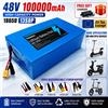 Pacco batterie al litio 18650 13S8P 48V 100000mAh 100Ah Grande capacità Adatto per 250-1500W BMS integrato + caricabatterie 54.6V2A EU/US