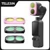 TELESIN Kit di filtri magnetici per lenti TELESIN CPL VND Cool Rose per DJI OSMO Pocket 4P, set di cornici per filtri regolabili per accessori Pocket 4P