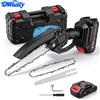 DWiusty Motosega Elettrica DWiusty per Lavorazione del Legno e Giardinaggio, 8 Pollici, Senza Spazzole, Sega Elettrica Monomanuale per Potatura, Compatibile con Batteria Makita 21v