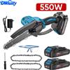 DWiusty Mini motosega a batteria DWiusty da 6 pollici per batteria Makita 18V, sega elettrica ricaricabile per lavorazione del legno e potatura da giardino