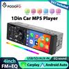 Podofo Autoradio 4'' 1Din MP5 con Carplay, Android Auto, Bluetooth, FM, USB, Mirror Link, EQ Audio, Retroilluminazione Colorata