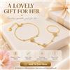 NONE Set di Gioielli da Mano a Due Pezzi: Bracciale e Anello con Decorazioni Intarsiate Quadrate, Versatile Combinazione per Outfit, Regalo per Donna per Occasioni Quotidiane