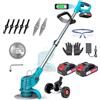 GECOFEER Tagliaerba Elettrico Senza Fili da 1800W, Decespugliatore per Giardino, Utensile Elettrico per Prato e Giardino