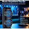 Altoparlante Bluetooth Portatile Doppio da 8 Pollici 800W ad Alta Potenza, Subwoofer per Feste all'Aperto con Luce LED RGB, Audio Wireless, Supporto Scheda TF, Radio FM, Altoparlante Karaoke con Slot