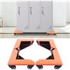 NONE Carrello per Spostamento Mobili Pesanti, Set da 4 Pattini Triangolari con Ruote per Pianoforte, Frigorifero, Armadio