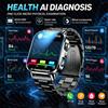 GUHUAVMI Nuovo Smartwatch per Uomo con Diagnosi ECG Precisa, Monitoraggio Acido Urico, Grasso nel Sangue, Pressione Sanguigna, Temperatura, Ossigeno nel Sangue, AI per la Salute, Chiamate Bluetooth