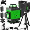 DWiusty Livella Laser Professionale 4D a 16 Linee, Linea Verde Autolivellante 360° Orizzontale e Verticale, Strumento di Livellamento per Costruzioni