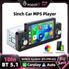 Podofo Autoradio 1 Din da 5 Pollici, Lettore Multimediale MP5 con Carplay Cablato, Android Auto, Mirror Link, Radio FM, Ricarica Rapida USB, AUX, Bluetooth 5.0, Uscita Audio, Supporto TF/USB,