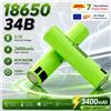 Disponibile in UE, Consegna Rapida UE, Batteria Ricaricabile agli Ioni di Litio NCR18650B 34B 18650 3.7V 3400mAh per Torcia, Auto Giocattolo, Fotocamera, Cacciavite Elettrico