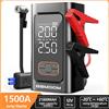 BIUBLE Compressore d'aria portatile senza fili con avviatore di emergenza per auto, booster batteria 1500A con power bank e torcia LED, avviatore automatico 12V adatto per veicoli a benzina da 10L o diesel