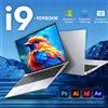 NONE Nuovo laptop da 15,6 pollici con Windows 11 Pro, processore Intel Core I9 10980HK o I3 6100U, ideale per ufficio, studio e gaming, con lettore di impronte digitali.