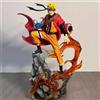 Bandai Statuetta Anime Naruto, Modellino di Uzumaki Naruto e Uchiha Sasuke, Statua in PVC, Ornamento da Scrivania, Giocattolo da Collezione, Regalo, 23CM