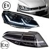 TYPY 2 Pezzi Fari LED per Auto Golf 7 MK7 2013-2017, Design Aggiornato, Gruppo Fari LED Auto con DRL, Lente Bifocale, Accessori Lampada, per TYPY