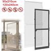 NONE Kit Fai-da-Te per Zanzariera da Porta, Telaio in Alluminio Regolabile, Rete in Fibra di Vetro, Sistema di Chiusura Magnetica, Tagliabile su Misura per Casa e Patio