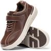 FitVille Scarpe da Passeggio Larghe da Uomo, Comode Scarpe Oxford Casual, Leggere con Supporto per l'Arco Plantare, Sneakers in Pelle Antiscivolo per Business