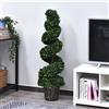 NONE Piante Finte da Interno di Bosso a Spirale cm, Pianta Artificiale da Interno ed Esterno con Vaso Incluso, Pianta Finta per Decorazione Casa, Ufficio, Soggiorno, Giardino, Verde
