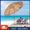 NONE Ombrellone da Spiaggia Rotondo Hawaiano Simulato in Paglia da 200 cm, Protezione UV UPF30 ° Ombrellone Portatile Inclinabile da Esterno con Picchetto per Patio, Piscina, Giardino, Campeggio, Picnic