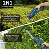 HGTUGO Tagliasiepi Elettrico 2-in-1 Versatile Senza Fili con Lame Intercambiabili, Attrezzo da Giardino per Potatura e Taglio Rami