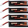 OVONIC Batteria LiPo Ovonic 1S 650mAh 120C 3.7V con Connettore PH2.0, Confezione da 4, Batteria LiPo 1S 650mAh 3.7V 120C Softcase con Connettore PH2.0, Confezione da 8