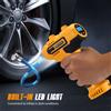 NONE Pompa ad aria portatile senza fili, con pressione di 150 PSI, gonfiatore manuale per pneumatici con 4 adattatori per ugelli, ideale per auto, moto e biciclette.