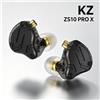 KZ ZS10 Pro X 4BA 1DD Hybrid IEM con driver dinamico da 10 mm, monitor in-ear, cavo staccabile da 0,75 mm a 2 pin, scocca in metallo, auricolari HiFi per gaming, per audiofili